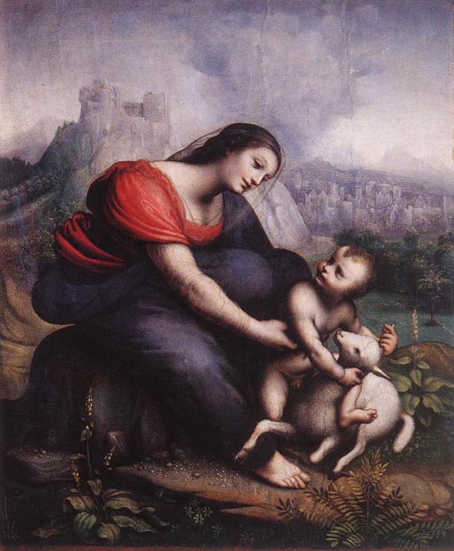 Madonna and Child with the Lamb of God